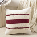 Fancy Homi Set of 1 Burgundy Boho Decorative Throw Pillow Covers 16x16 Inch by Fancy+Homi
