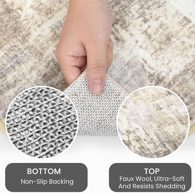 IOHOUZE Abstract Runner Rug 3x14 Ft Washable Runners - Image 4