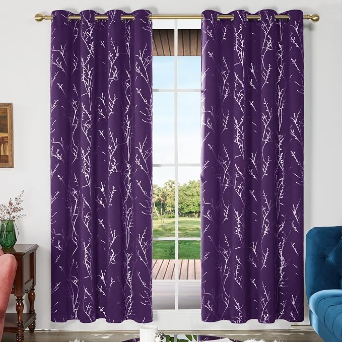 Deconovo Blackout Curtains for Bedroom, Thermal Insulated Soundproof Grommet - Image 2