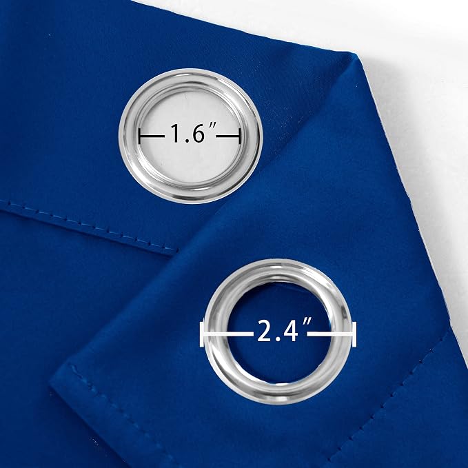 LEMOMO Blackout Curtains 52 x 95 inch/Royal Blue Curtains Set of 2 - Image 6