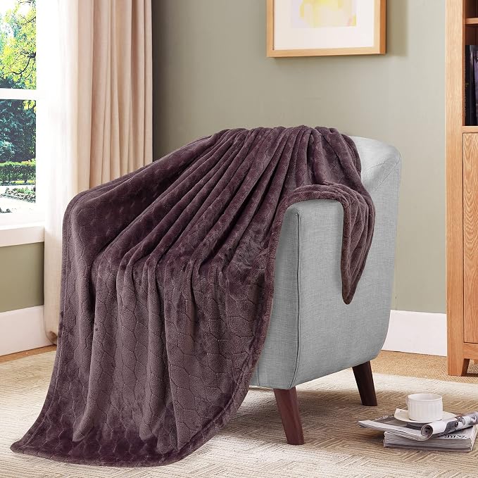 TOONOW Fleece Blanket Textured Fuzzy Plush Throw Blanket Twin Size 60" x 80" - Image 6