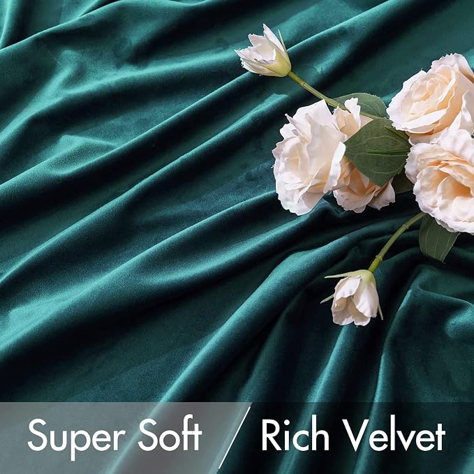 MIULEE Velvet Curtains 2 Panels Luxury Blackout Curtains - Image 4