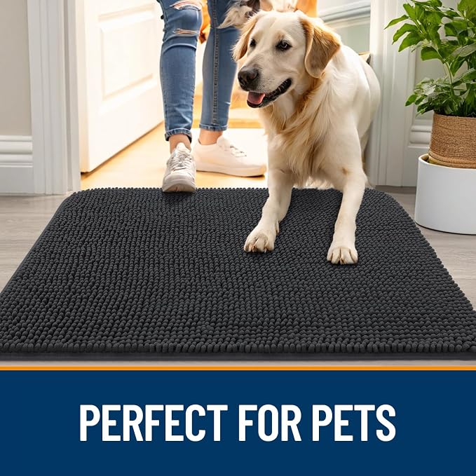 OLANLY Dog Door Mat for Muddy Paws 54x32, Absorbs Moisture and Dirt, Absorbent - Image 6