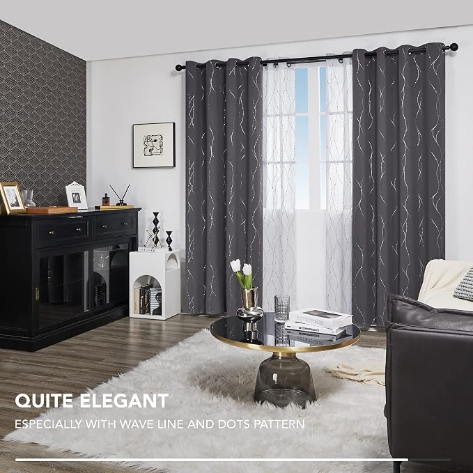 Deconovo Grey Blackout Curtains - Image 9