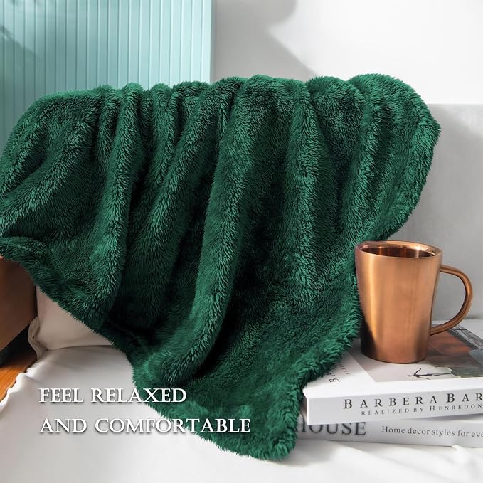 Exclusivo Mezcla Plush Fuzzy Fleece Bed Blanket Twin Size, Super Soft, Fluffy - Image 5