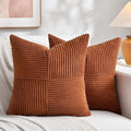 Fancy Homi 2 Packs Rust Decorative Throw Pillow Covers 16x16 Inch by Fancy+Homi