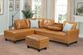 Halibur Sectional Sofa or Couch with Ottoman for Living Room, Apartment, Bedroom, Office