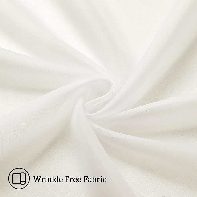 Aiyufeng 2 Pack Ivory Sheer Curtain 84 Inches Long, Light Filtering Airy Voile - Image 8