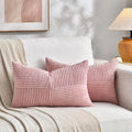 Fancy Homi 2 Packs Blush Pink Lumbar Decorative Throw Pillow Covers 14x24 Inch by Fancy+Homi