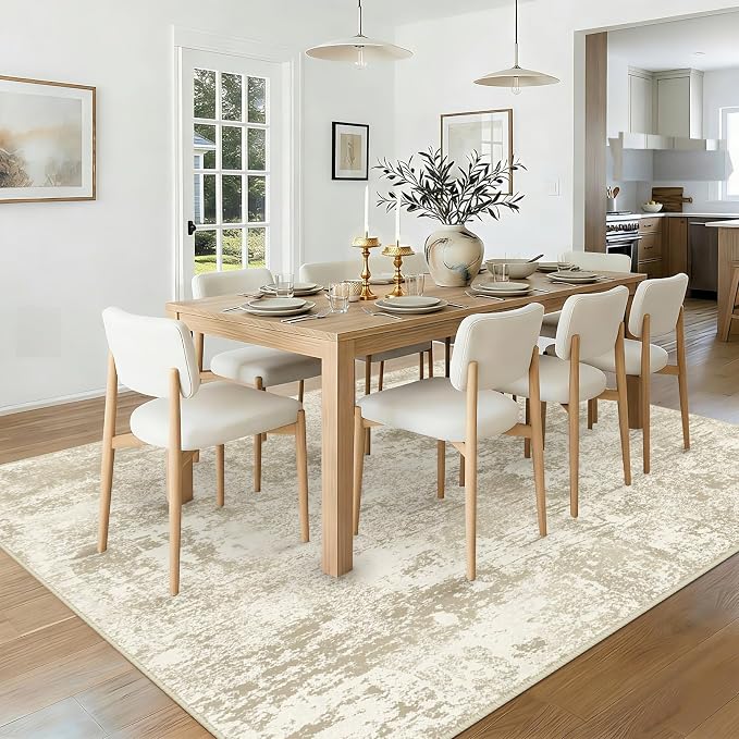 Washable Area Rugs 8'x10' Non-Slip Modern Abstract Soft - Image 2