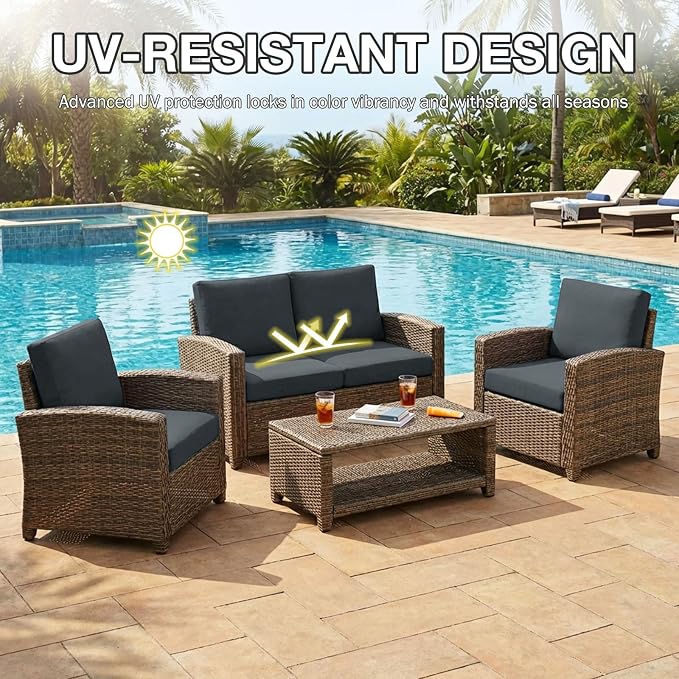 hyha 14Pcs Patio Cushion Covers, Stretch Outdoor Couch Cushion Covers, Washable - Image 6