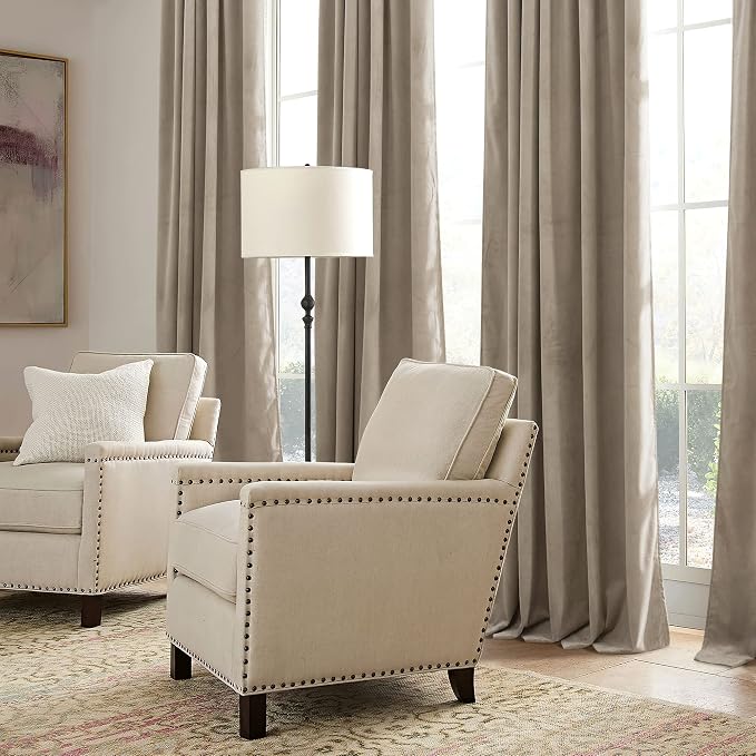 RYB HOME Velvet Curtains 120 inches Long - Image 3