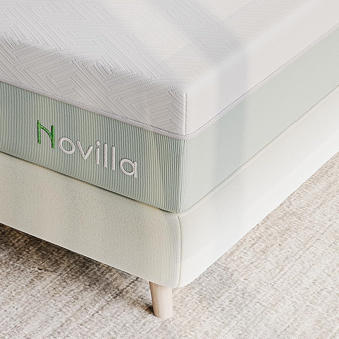 Novilla Twin Mattress,10 Inch Gel Memory Foam Mattress for Suppotive &Pressure Relieving, Medium Firm Feel in a Box,Bliss