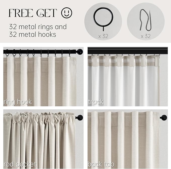 Topfinel 132 Inch Curtains Extra Long Living Room - Image 3