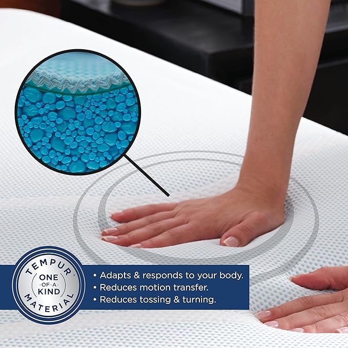 TEMPUR-Adapt (Supreme) 3" Memory Foam Mattress Topper, Full, White