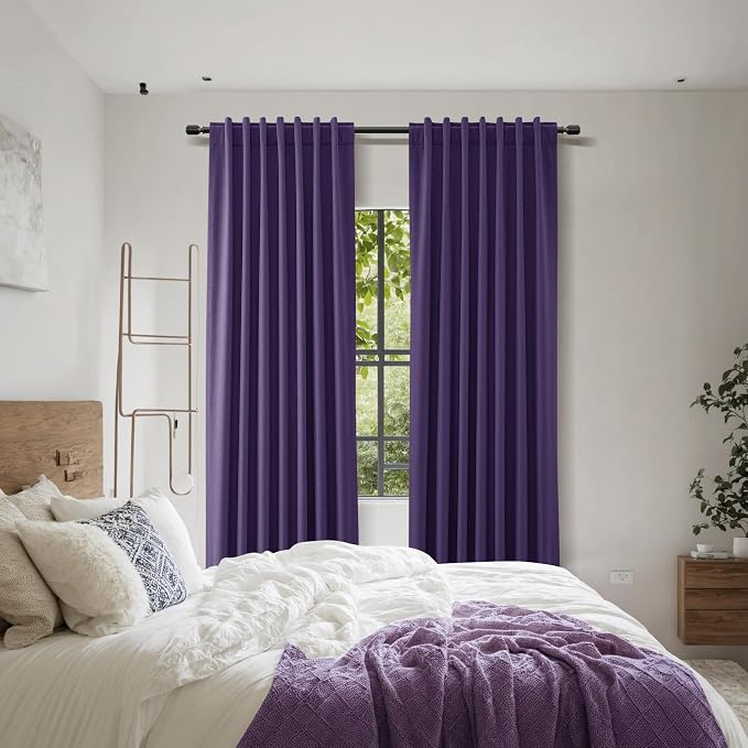 Guken 100% Blackout Curtains 120 Inch Length 2 Panels Set - Image 8