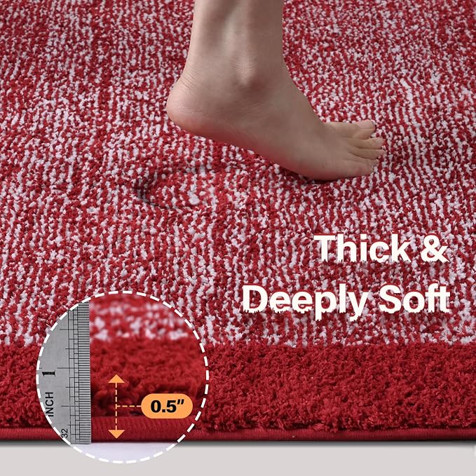 60x24 Long Bathroom Rugs Washable Non Slip, Soft Absorbent Quick Dry Mats - Image 4