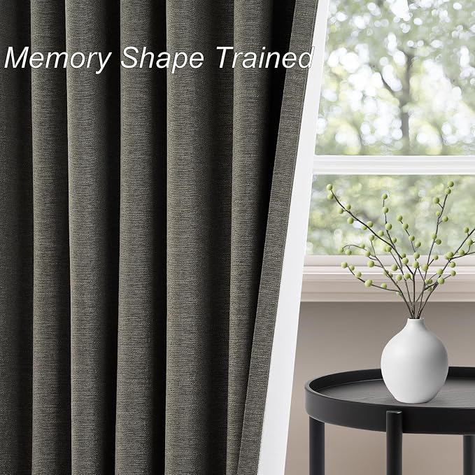 Topfinel Linen Blackout Curtain 90 Inches Long - Image 5