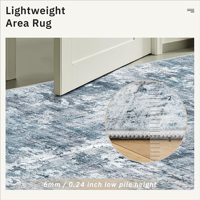 Soalmost Area Rugs 4x6 for Living Room, Vintage Abstract Washable Rugs for - Image 7