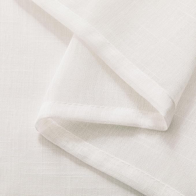 Joydeco Sheer Curtains 108 Inches Long, Cream Curtains - Image 7