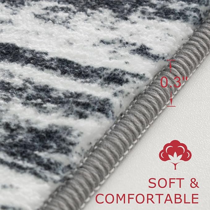 KOZYFLY Circle Rug 6Ft Modern Abstract Ombre Area Rug - Image 2