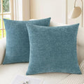 CaliTime Throw Pillow Covers Decorative 22 X 22 Inches Pack of 2 Cozy Chenille by CaliTime