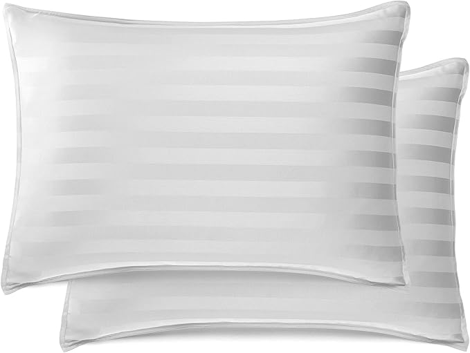 Split King Sheets by Pure Bamboo, Genuine 100% Organic Viscose Derived from Bamboo Bed Sheet Set, Soft & Cooling, Double Stitching *Not for Split Top (Split King, Jacquard White)