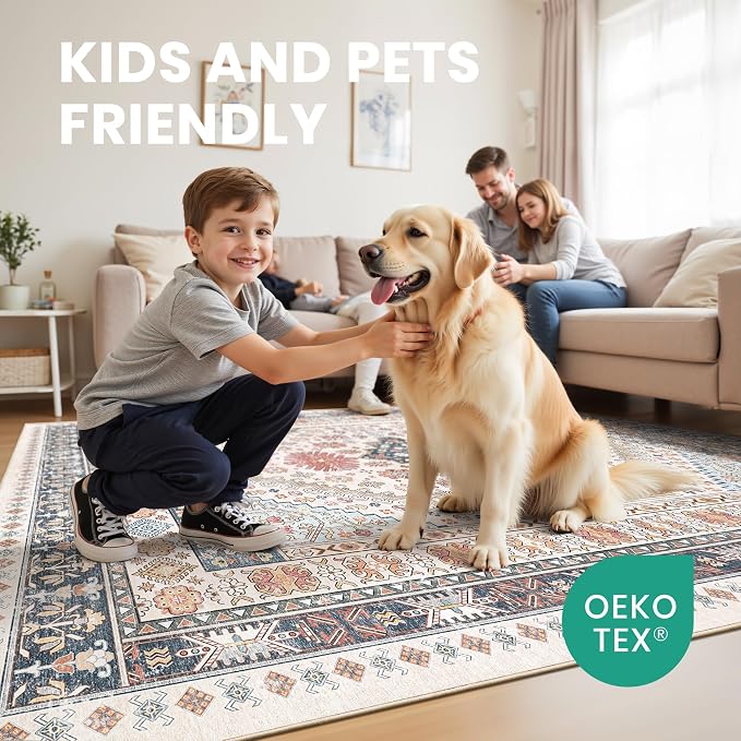 zesthome 6x9 Area Rug, Super Soft Washable Rugs - Image 7