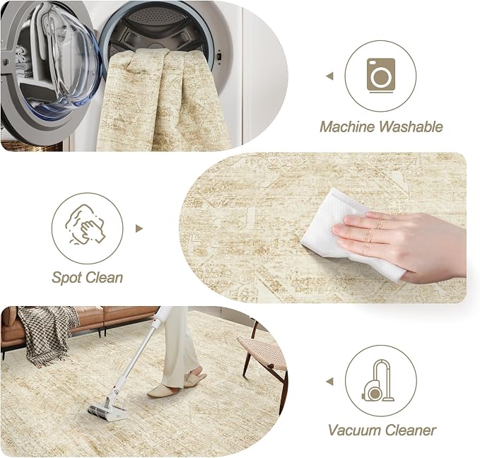 Washable Area Rug 10x14, Large Soft Rugs - Image 4