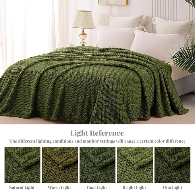 Whale Flotilla Twin Size Fuzzy Fleece Blanket, Fluffy Warm Soft Jacquard Bed - Image 9