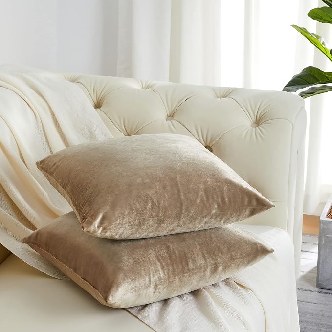 GIGIZAZA Decorative Throw Pillow Covers 16x16, Velvet Sofa Boho Cushion Pillows - Image 5
