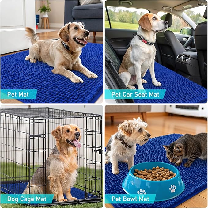 OLANLY Dog Door Mat for Muddy Paws 70x46, Absorbs Moisture and Dirt, Absorbent - Image 7