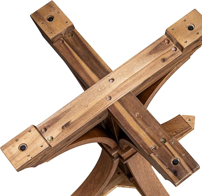 I7MZ5-50N-04 5-Pc Dining Room Set Includes a Pedestal Round Table and 4 Light Tan Polyester Fabric Padded Chairs with Padded Back - Antique Walnut Finish