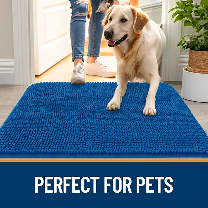 OLANLY Dog Door Mat for Muddy Paws 70x35, Absorbs Moisture and Dirt, Absorbent - Image 6