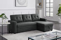 Devion Furniture Meridian 4-in-1 Convertible L Shaped Couch with Pull Out Bed and Storage, Sectional Sleeper Sofa with Reversible Chaise for Living Room, Apartment, Bedroom, Office