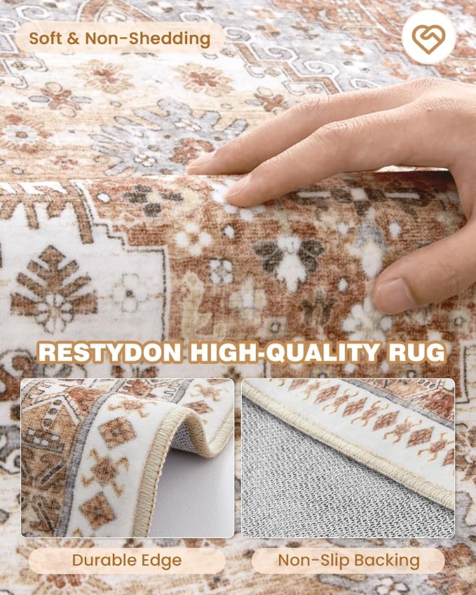 4x10 Runner Rug, Washable Hallway Runner Rug - Image 5