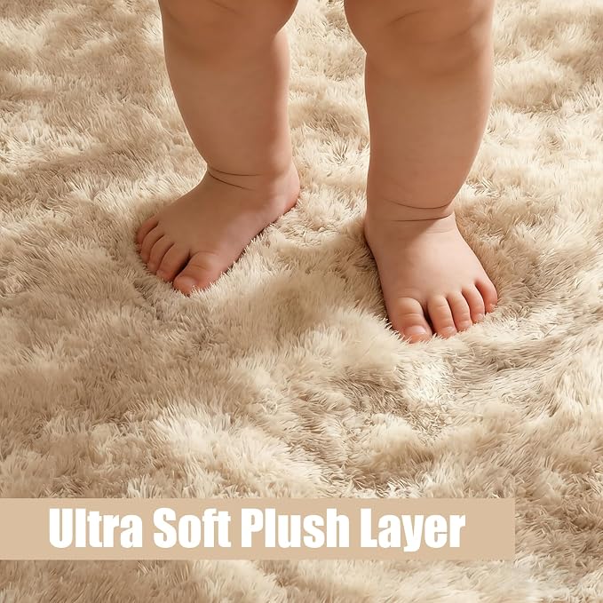6x9 Fluffy Area Rug for Living Room, Shag Area Rugs for Bedroom, Soft Fuzzy Rug - Image 2