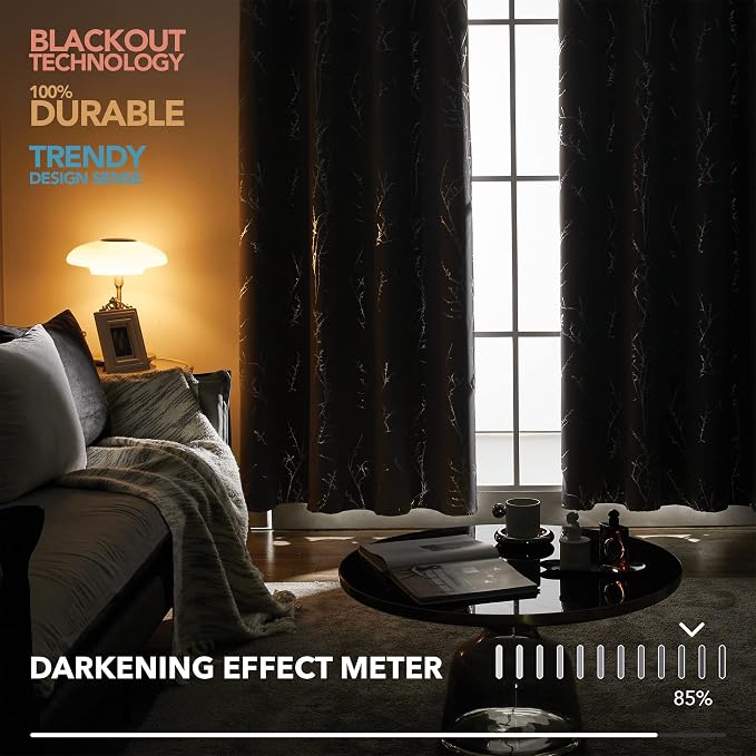 Deconovo Grey Blackout Curtains - Image 5