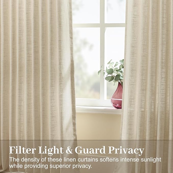 IVAPUPU Pinch Pleated Curtains 90 Inch Long 2 Panels - Image 5