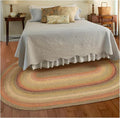 Homespice Kingston Braided Oval Area Rugs 4x6' – Jute Braided Multi Color Rugs for Living Room and Bedroom
