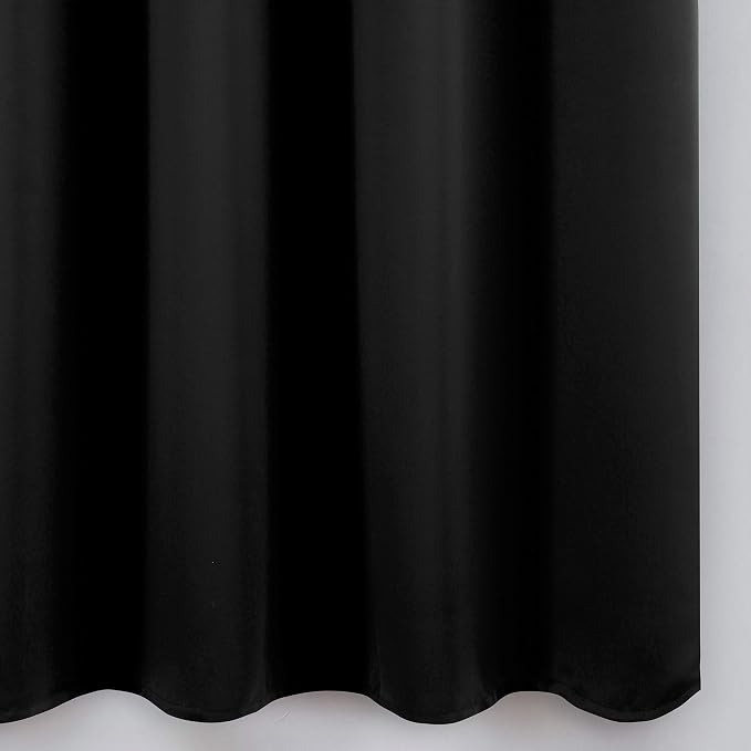 LEMOMO Black Blackout Curtains 34 x 84 Inch Length/Set of 2 Curtain - Image 9