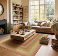 Azalea Multicolor Braided Area Rug, Jute, 6x9' Rectangle - Perfect Country Primitive Decor for Dining Room, Living Room, Everywhere