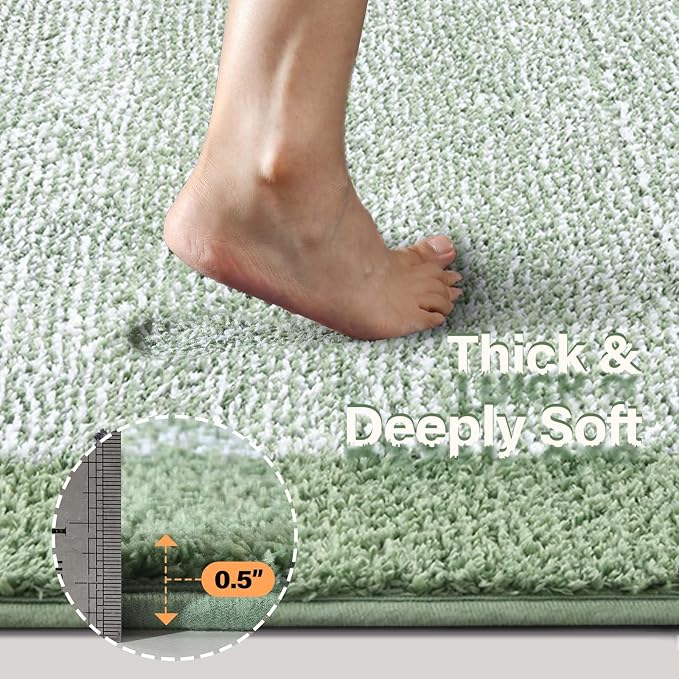 48x32 Large Bathroom Rugs Washable Non Slip, Soft Absorbent Quick Dry Mats - Image 4
