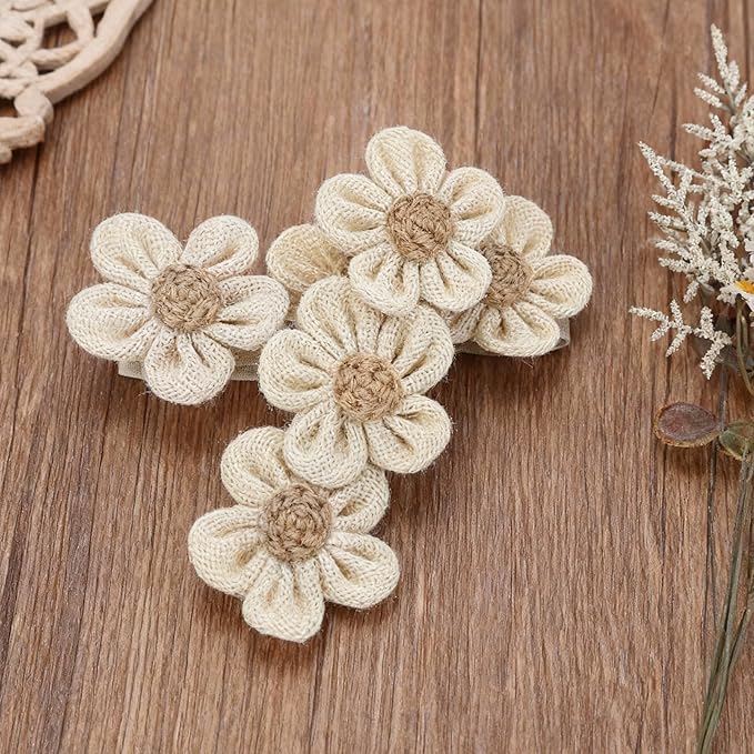 KLOGTSIND Flower Curtain Tiebacks, 2 Pack Boho Curtain Ties Elegant Three - Image 5