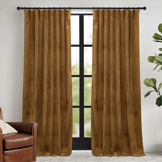RYB HOME Velvet Blackout Curtains by RYBHOME