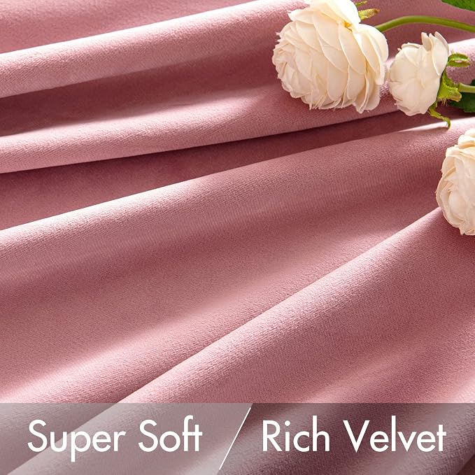 MIULEE Velvet Curtains 108 inches Long 2 Panels - Image 4