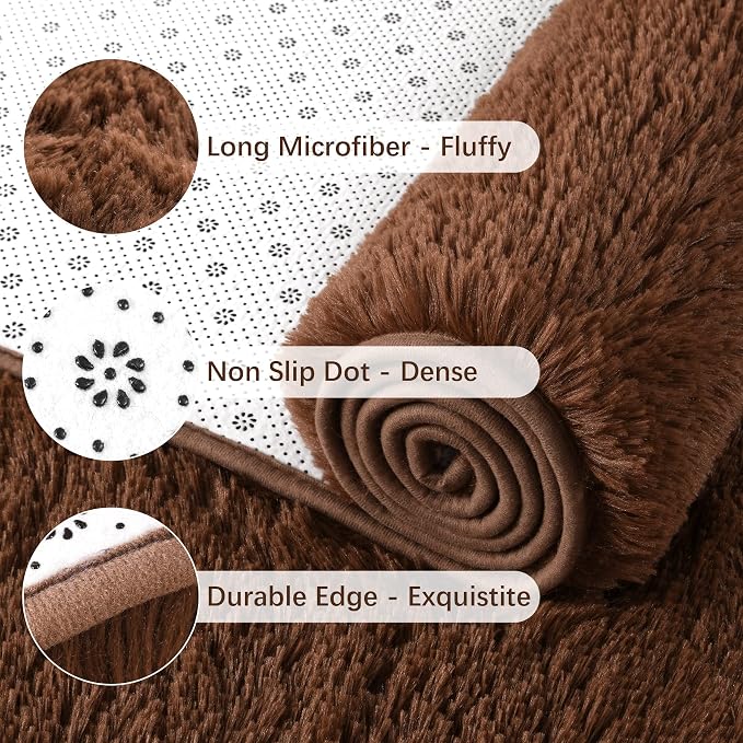 Chicrug Soft Runner Rug for Bedroom Living Room Plush Fluffy Rug 2x8 Feet - Image 6
