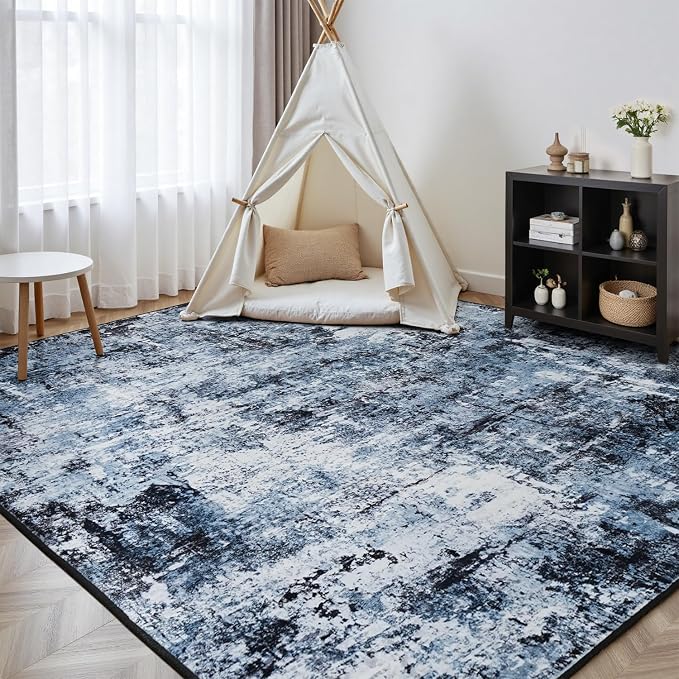 Rugflix 6x9 Area Rugs for Living Room, Washable Large Rug Stain-Resistant Low - Image 8