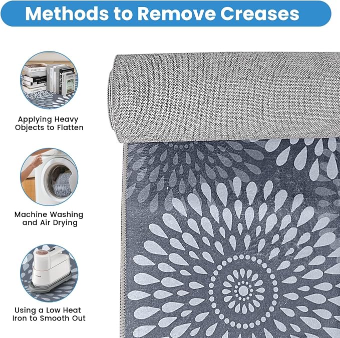 StepRite Runner Rug 2 x 6 ft, Washable Rugs, Hallway Runner Rugs, Kitchen - Image 5