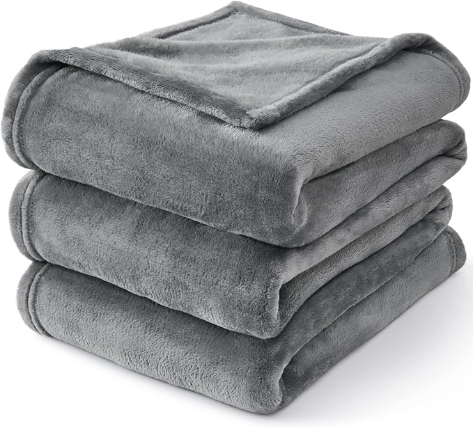 BEDELITE Fleece Blanket Grey Throw Blanket - Image 7